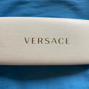 Authentic Versace Hard Clamshell Eyeglasses Case only White Slim 6"x 2.5" x 1"